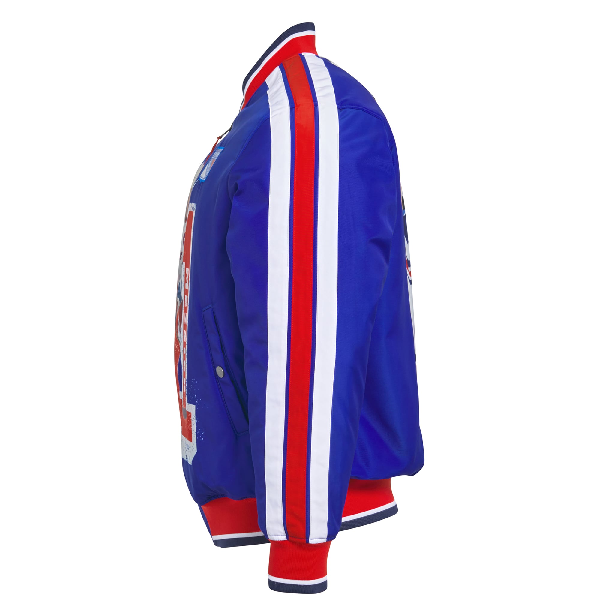 Veste bomber réversible zippée pour homme FE Mark Messier bleu marine/marine des Rangers de New York